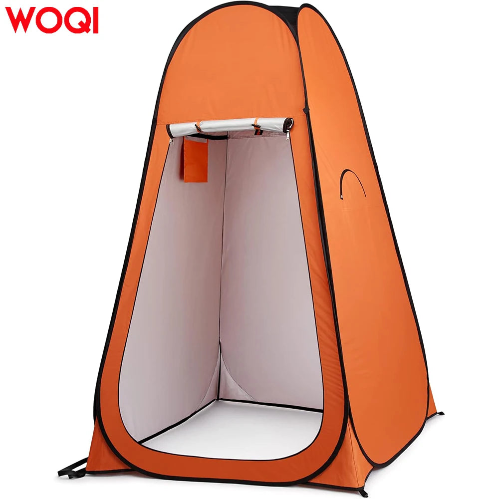 WOQI Portable Carrying Bag Pop-up Shower Changing Toilet Tent Canvas Privacy Shelters Room for 1-2 Persons for Camping Fishing