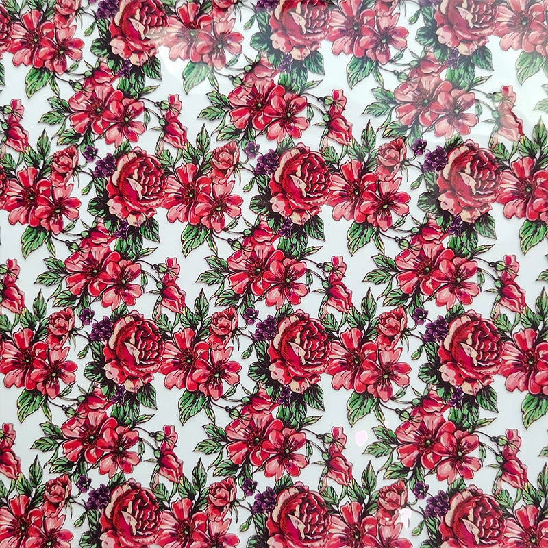 Printed Transparent TPU Vinyl 12*53 Inch Custom Printed Clear Jelly Vinyl Custom Printed Clear Jelly Vinyl TPU
