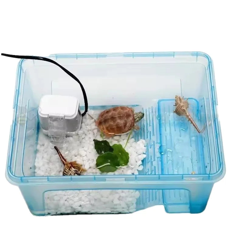 Wholesale PP Box Reptile Breeding Box Terrarium Basking Cage Turtle Habitat Tank for Tortoise House