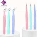 3 Colors Stainless Steel Nail Shaping Clips Crossover Tweezers for C-Curve Acrylic UV Gel Extension Manicure Tools Wholesale