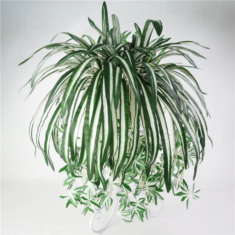 Artificial Five-headed Hanging Plants for Outdoor Green Wall  Art Decor Hanging Flowers Material
