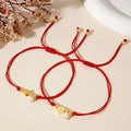 Go2boho New Hot Fashion Handmade Jewelry Etsy Bileklik Boho Heart Cross Charm Red Cord Adjustable Copper Beaded Bracelets Gift