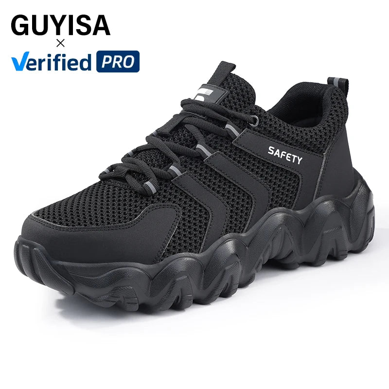 GUYISA  Safety Shoes Sports Series Light Low Cut Usex  Anti-puncture  Safety Shoes