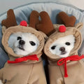 DOUBLEFLY Spring Autumn Winter Dog Hoodie Soft Cotton Drawstring Warm Christmas Cartoon Outfit