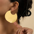 Punk Vintage Geometric Circle Stud Earrings for Women Trendy Gold Color Fashion Statement Trendy Jewelry Accessories