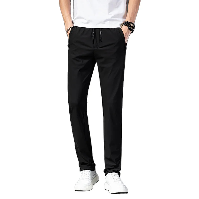 Thin Ice Silk Straight Loose Quick-drying Summer Casual Men's Sports Pants
