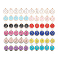 Alloy Enamel Number Charms for Children Flat Round 0-9 Number Pendants Wholesale DIY Jewelry Making Accessory