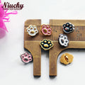 Shank 8mm Small Paw Zinc Alloy Plating Buttons for Mini Doll Clothing Sewing Bracelet Ankle Chain Decorative Accessories
