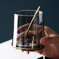 Stock 300ml Custom LOGO Colored Electroplated Liquor Shot Whiskey Glass Drinking Water Glass Cup