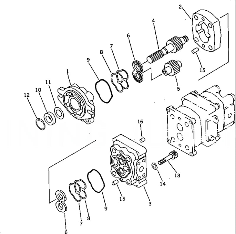 Excavator Parts PC28UU Hydraulic Pump PC28UU-1 Hydraulic Pump PC28UU-1 Gear Pump 705-41-08050