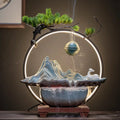 2024 Factory Holder Home Office Decoration Led Light Backflow Waterfall Incense Burner