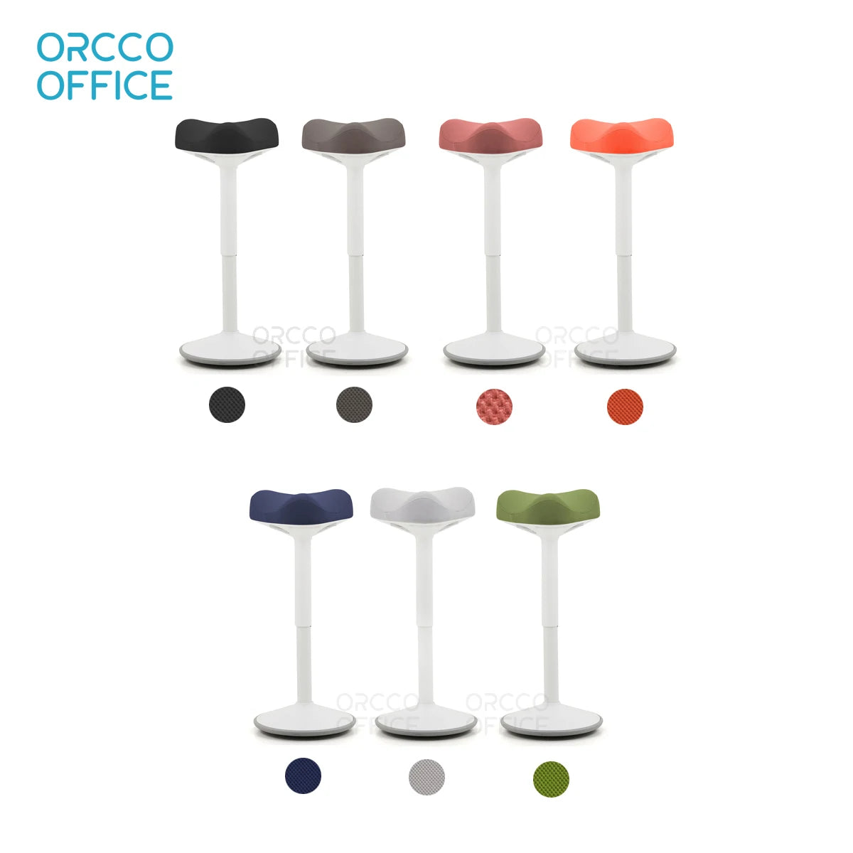 Modern High Adjustable Standing Desk Seating Home Office Work Saddle Style Mold Foam Plastic Balance Training Wobble Stool Chair