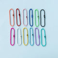 Diy Jewelry Accessories Color Wave Bead Hanging Painted Iron Bead Buckle Connecting  Ball Chain Tag Pendant Bead Chain