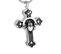 Claddagh Cross Christian Pendant Necklace Celtic Ashes Urn Cremation Jewelry Stainless Steel Vintage Hands Memorial Keepsake
