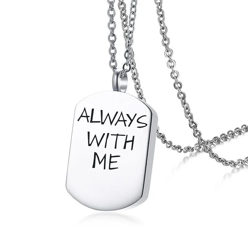 New Arrival Stainless Steel Necklace Ashes Jewelry Necklace Cremation Urn Brand Pendant Pet Ashes Holder Keepsake Jewelry