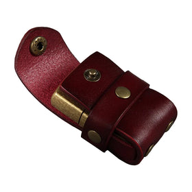 High Quality Cowhide Leather Cow Skin Cross Belt Genuine Leather Lighter Cover Case Lighter Case