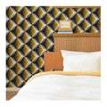 High Quality Yellow and Black Geometric Design 3D PVC Bedroom Wallpapers/Wall Coating Waterproof Living Room Bedroom Wallpaper