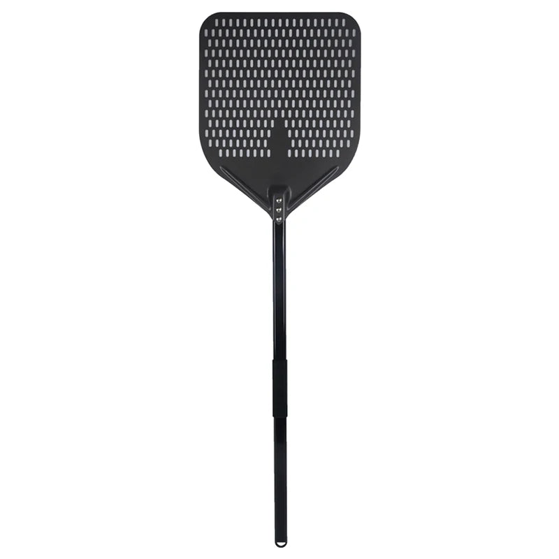Long Handle 16 Inch Perforated Aluminum Alloy Hard Anodized Square Pizza Peel Detachable Connector Handle