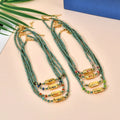 Fine Jewelry Handmade Loose Beads Choker Necklace 18K Gold Plated Colorful Bohemian Enamel Tarot Pendant Necklace