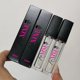 10ml square New Arrival Custom logo Empty Lipgloss Containers Lip Gloss Tubes with Big Brush Big Wand and Box