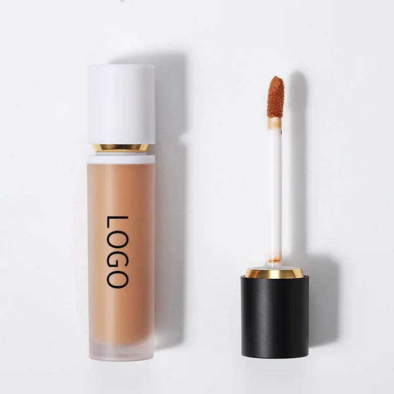Custom Logo High Definition Long Lasting Oil Free Waterproof Vegan Matte Foundation Makeup Bottle Liquid Concealer Private Label