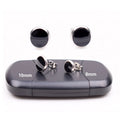 Men's Black Stainless Steel Ear Studs New Fine Needle Round Curved Enamel Surface Oil Dripping for Gift Engagement Anniversary