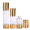 Airless Pump Bottle 15ML 30ML 50ML U Type Empty Cosmetic Serum Lotion Packaging Vacuum AS Clear Gold Silver Refillable Bottles