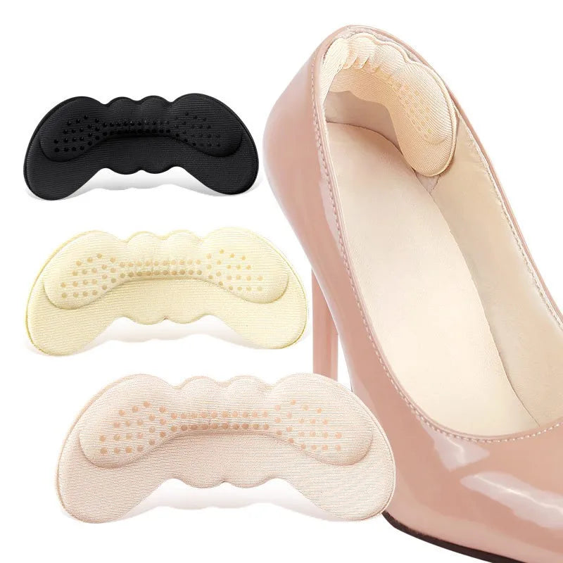 Memory Foam Heel Sticker Protectors Shoe Heel Grip Pads Beige Black Pink 38g Pair