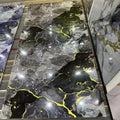Paste Install Wall Panel Custom Pattern Decorative UV Highlight Interior Wall Board Gigh Glossy Pvc Marble Sheet