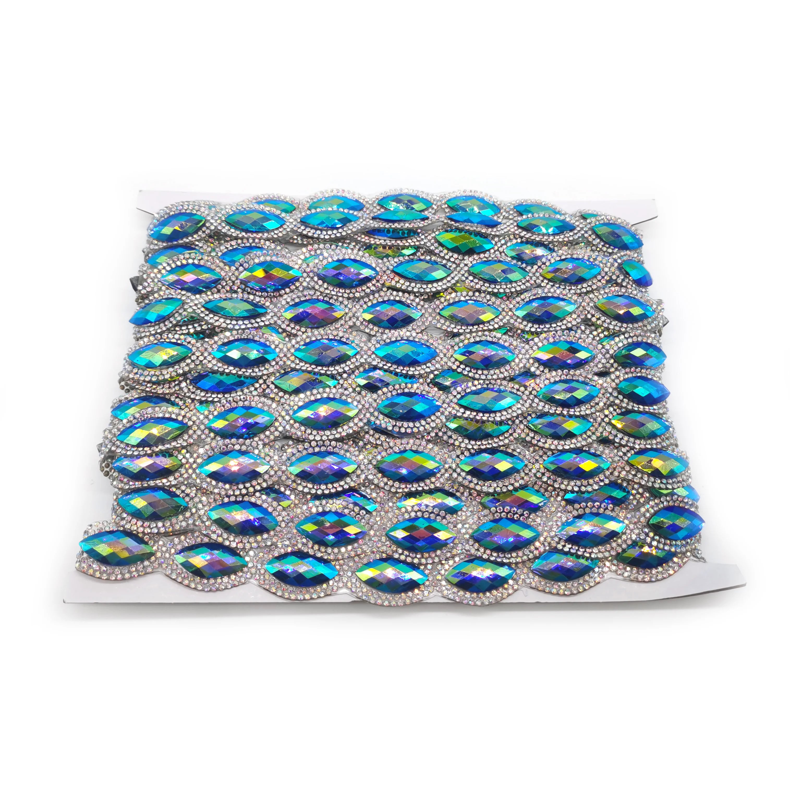 Customized Rhinestone Banding Trim Iron on Hot Fix Rhinestone Trimming for Carnival Costume Decoration