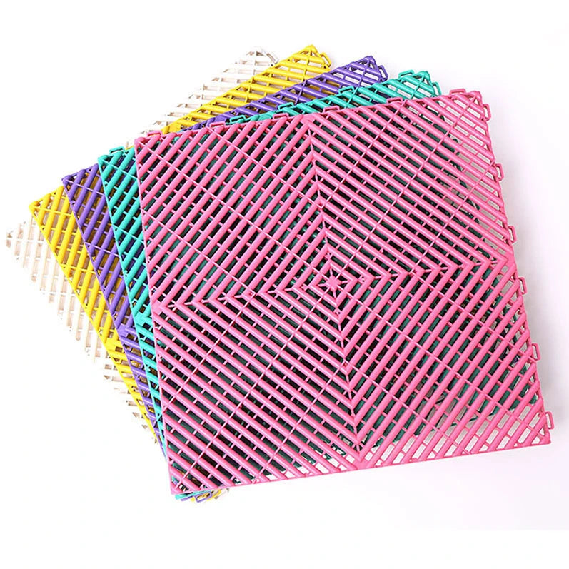 4S Car Wash Shop Floor Grille Beauty Shop Grid Plate Drainage Plastic Splicing Trenchless Floor Mat Vinyl Flooring for Villas