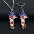 Low Price Wholesale Anime Accessories Denji Metal Pendant Keychain Chainsaws Character Necklace