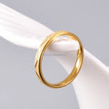 Real U Jewelry 2026 Winter Wonderland Jewelry 18K Gold Plated Stainless Steel Sandblast Band Rings for Women 2026