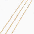 18k Gold Plated Chain Brass Bamboo Shape Chain for Necklaces Accessories Won't Fade Chain for Jewelry Making