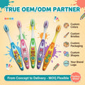 Premium Kids Toothbrush Ultra-Soft Nylon Bristles Small Round Head Anti-Slip Grip BPA-Free Safe for Children Soft Toothbrush Oem