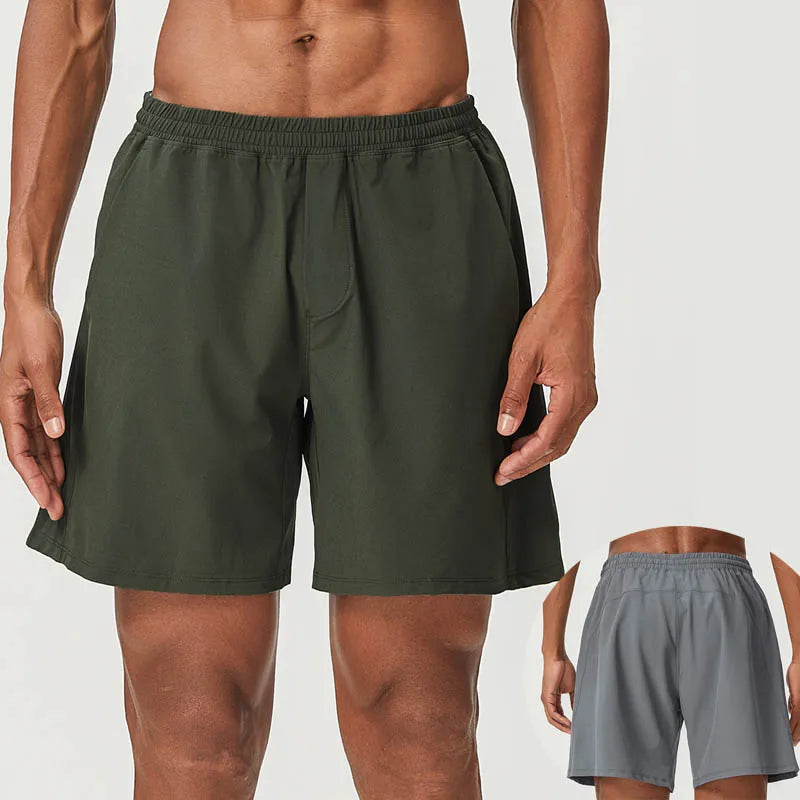 SHINBENE Men's 6.5\" Casual Gym Workout Shorts Quick Dry Polyester Athletic Shorts Pockets Lightweight Running Mid Pattern