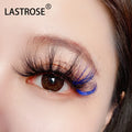 25mm Color Lashes Vendors Strips Curly Colorful False Eyelashes 3d Eyelash Extension Color Strip Lashes