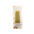 Huaming Colorful 6pcs Metallic Stick Cake Candles Happy Birthday Candles Gold Party Decoration Spiral Birthday Candles