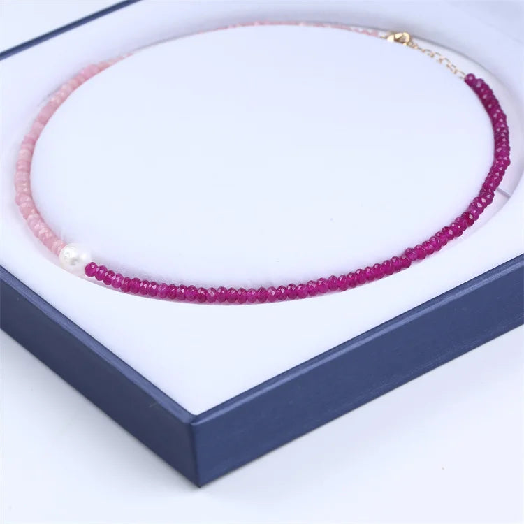 Zhuji Trending Jewelry 2021 9-10mm Baroque Beads Pearl Pendant Facet Stone Necklace