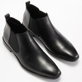 2025 Hot Selling Men's Claf Leather Chelsea Boots Slip on Ankle Boots Genuine Leather Motorcycle Boots Shoes in Stock for Men