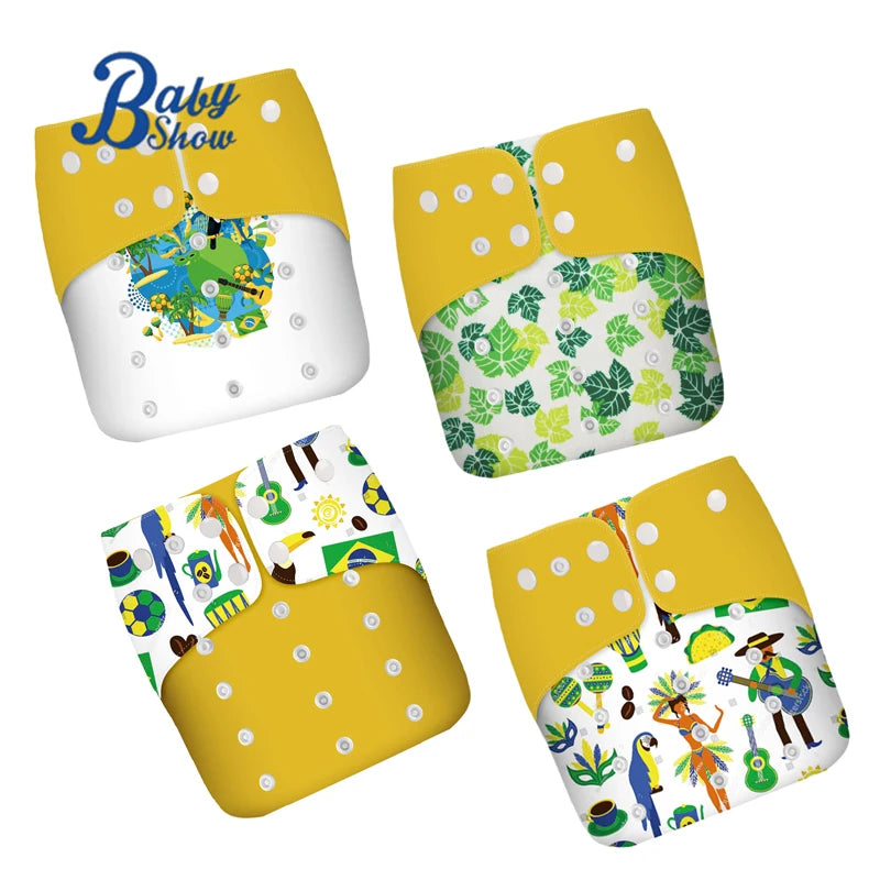 Price Advantage Wholesale Beautifully Printed Microfiber Baby Cloth Diapers Breathable and Washable Reusable Nappies on Sale