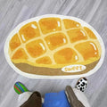 Yummy Ice Cream Fluffy Shaggy Faux Wool Area Rug Irregular Logo Shape Decorate Door Mats Custom Rugs