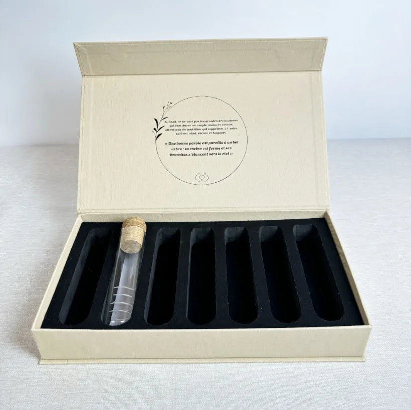 Custom Luxury Empty Design Making Bottle Sample Gift Packaging linen Perfume Box