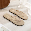 OEM Custom Fashion Flat Casual Summer Beach Women Pure Hemp Rope Thong Sandals