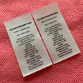 Color Fastness Washing Care Sating Printing Labelinside Clothing Textile Label With Sewing on