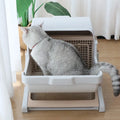 Detachable PP Resin Cat Toilet Semi Automatic Cat Litter Box Quick Cleaning