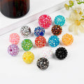 Hot Sales 12mm Round Resin Rhinestone Beads for Diy  Customized AB Rhinestone Acrylic Bubblegum Bead for Jewelry Making