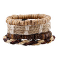 Wholesale Vintage Fashion Charm Bracelets for Men Women Woven Coconut Shell Hemp Rope Leather Bracelet with Cozy Woven Design