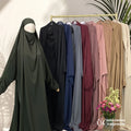Popular One Piece Full Length Jilbab Prayer Abaya Nida Kimono Dresses for Middle East Muslim Ladies (64930)