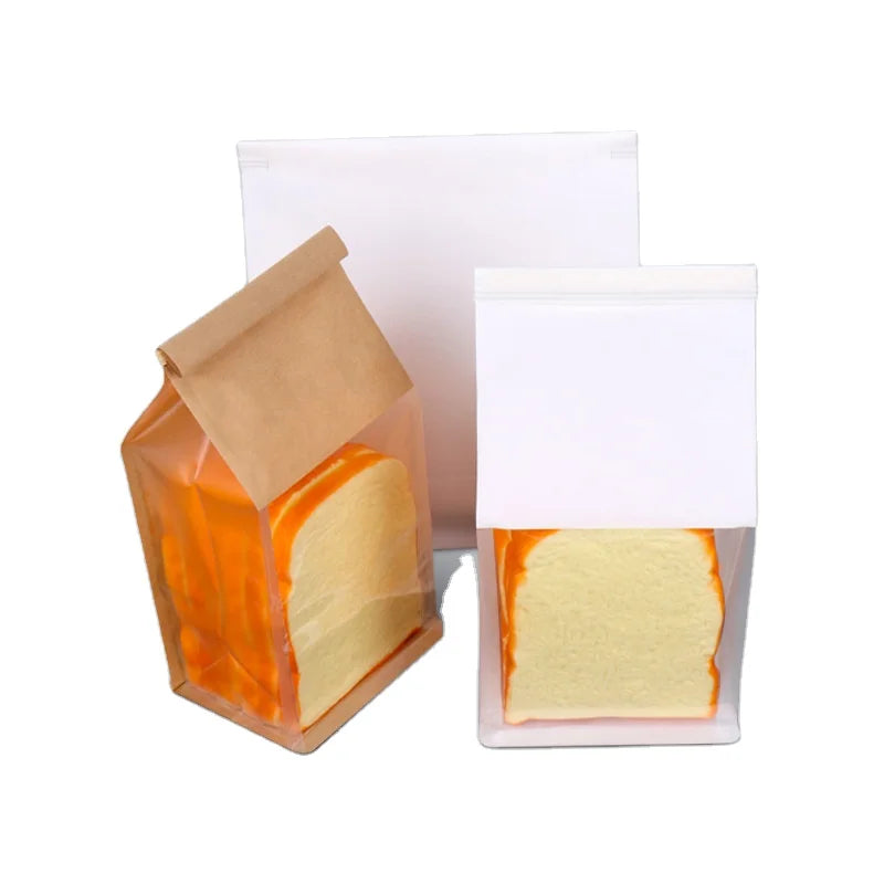 Bakery Bags Kraft Paper Bags Tin Tie Tab Lock Brown Window Cookie Bags MegaBDM
